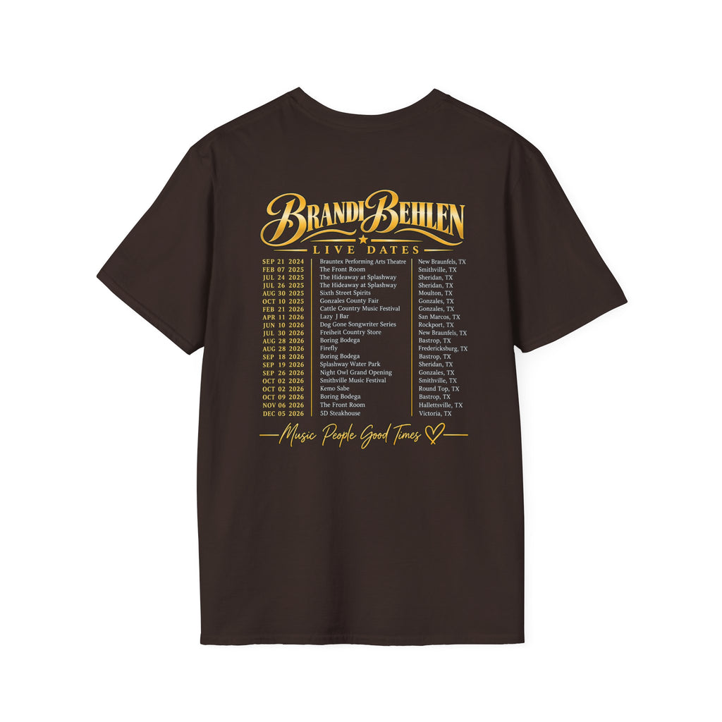 Brandi Carlile Tour T-Shirt — 'Live Dates' Band Tee with Back Tour List