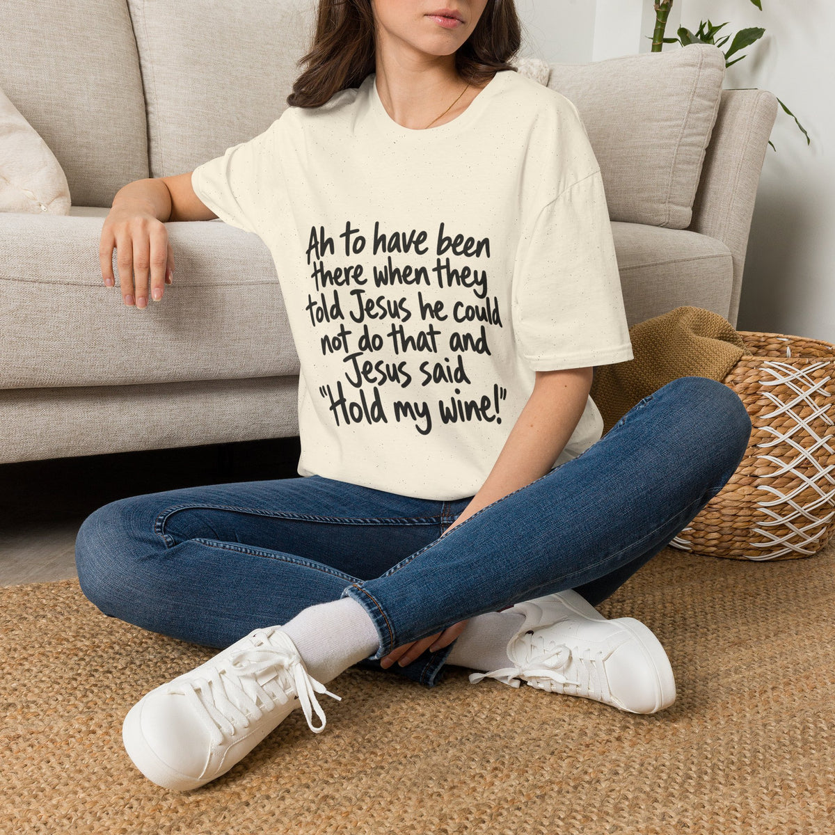 Christian Humor T-Shirt — "Hold My Wine" Funny Faith Tee