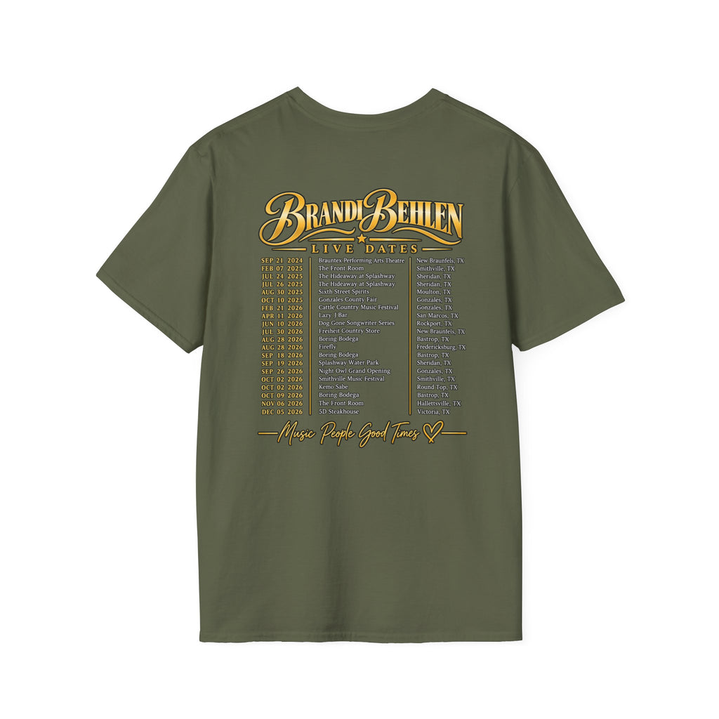 Brandi Carlile Tour T-Shirt — 'Live Dates' Band Tee with Back Tour List
