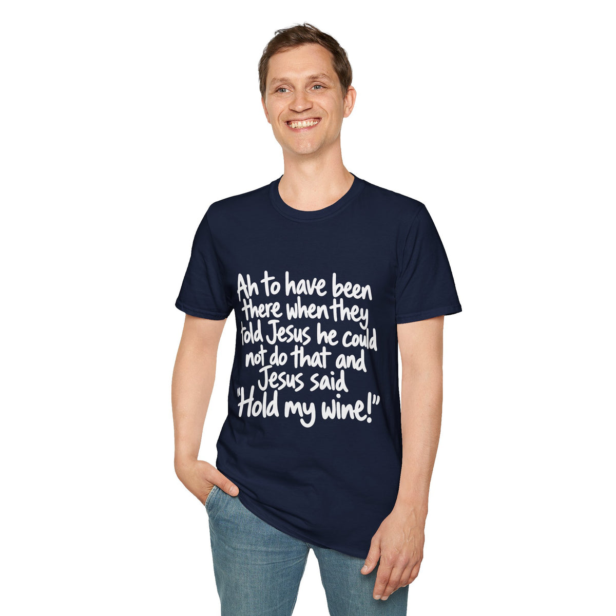 Christian Humor T-Shirt — "Hold My Wine" Funny Faith Tee