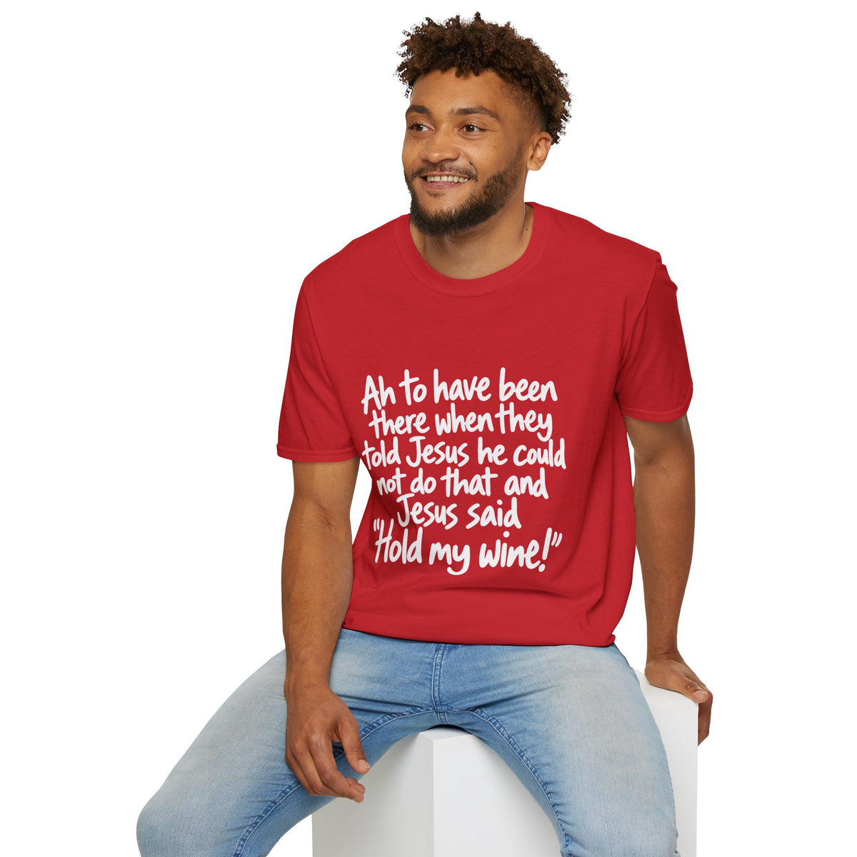 Christian Humor T-Shirt — "Hold My Wine" Funny Faith Tee