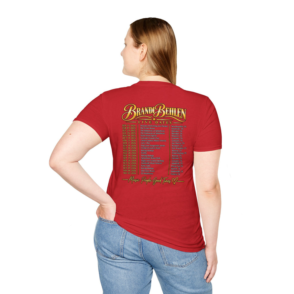 Brandi Carlile Tour T-Shirt — 'Live Dates' Band Tee with Back Tour List