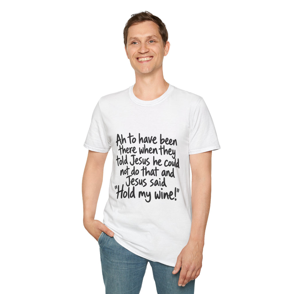 Christian Humor T-Shirt — "Hold My Wine" Funny Faith Tee