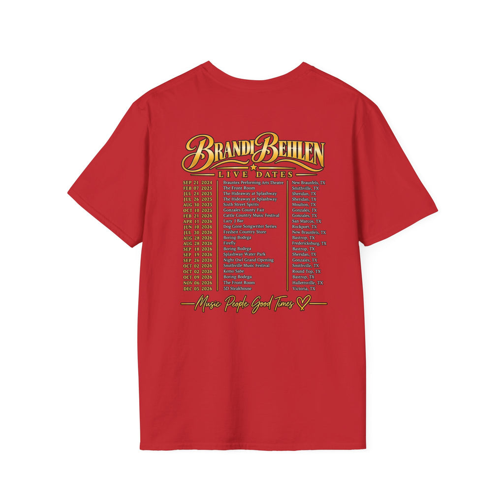 Brandi Carlile Tour T-Shirt — 'Live Dates' Band Tee with Back Tour List