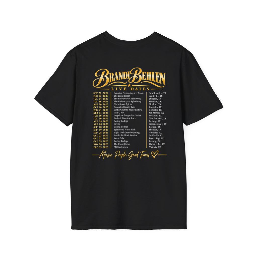 Brandi Carlile Tour T-Shirt — 'Live Dates' Band Tee with Back Tour List