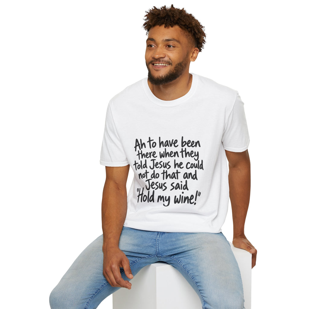 Christian Humor T-Shirt — "Hold My Wine" Funny Faith Tee