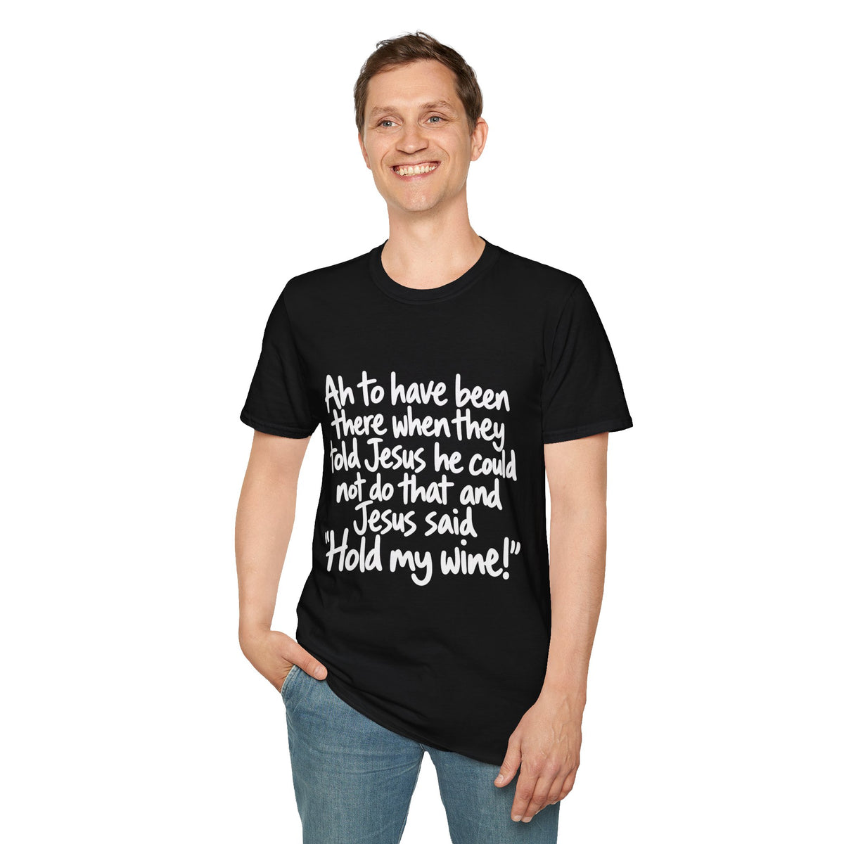 Christian Humor T-Shirt — "Hold My Wine" Funny Faith Tee