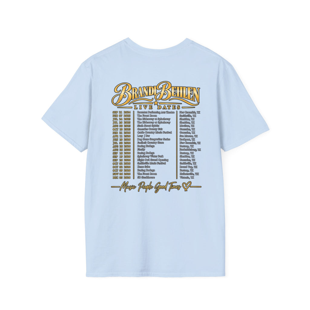 Brandi Carlile Tour T-Shirt — 'Live Dates' Band Tee with Back Tour List