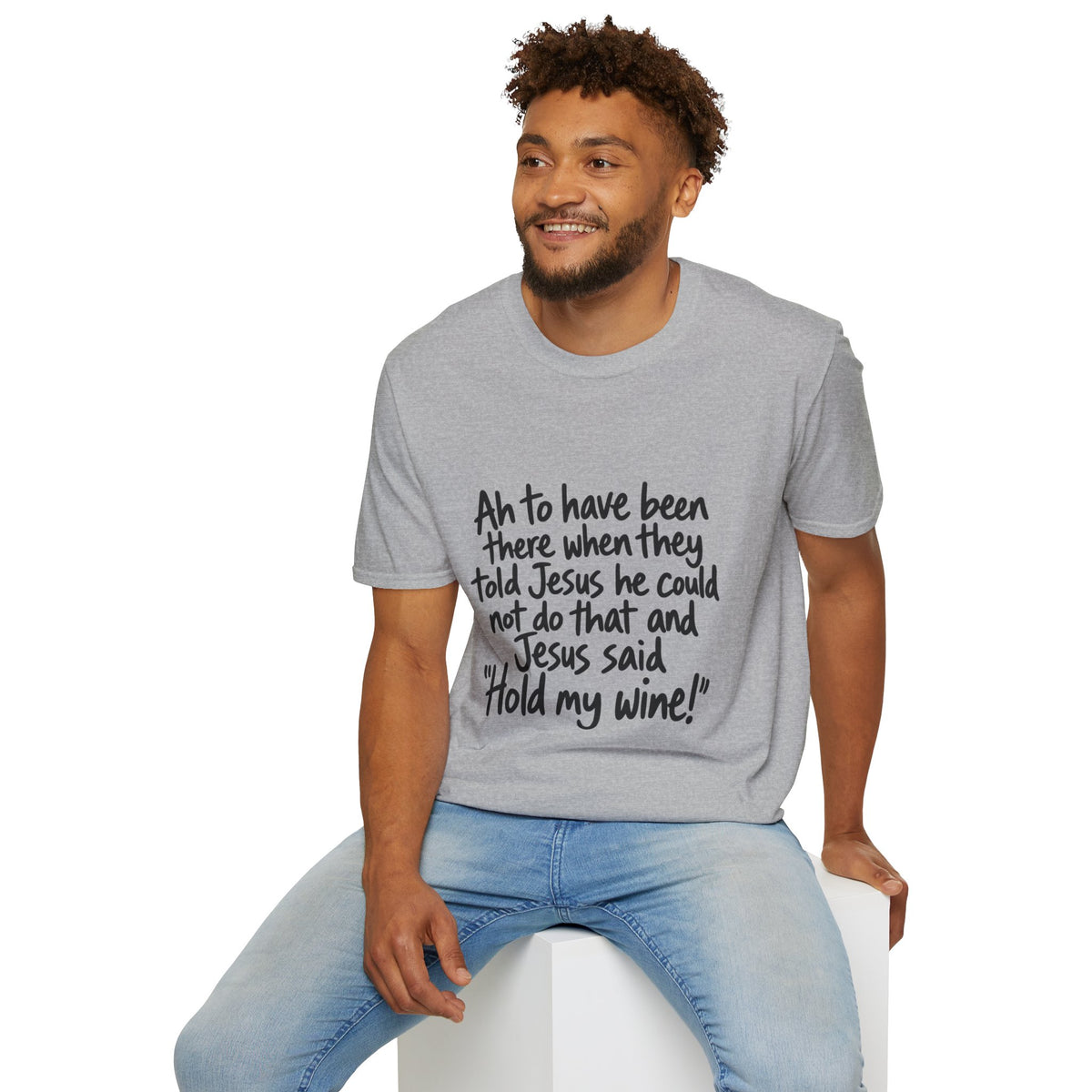 Christian Humor T-Shirt — "Hold My Wine" Funny Faith Tee