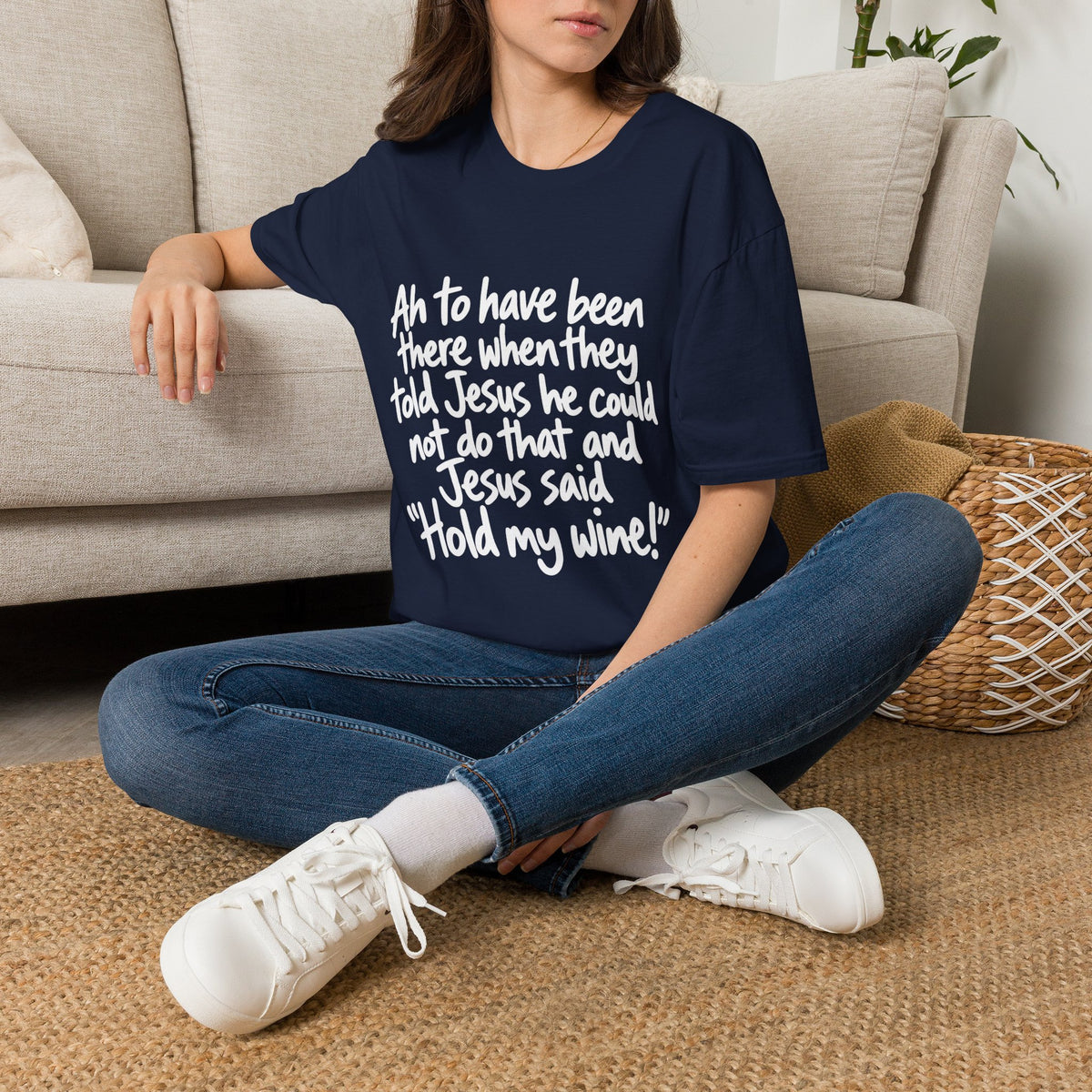 Christian Humor T-Shirt — "Hold My Wine" Funny Faith Tee