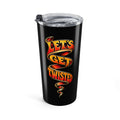 Retro Flame Skull logo Tumbler 20oz | Vintage Rockabilly Motorcycle