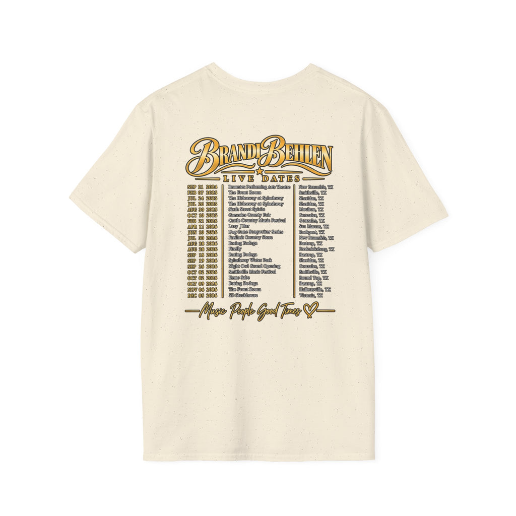 Brandi Carlile Tour T-Shirt — 'Live Dates' Band Tee with Back Tour List