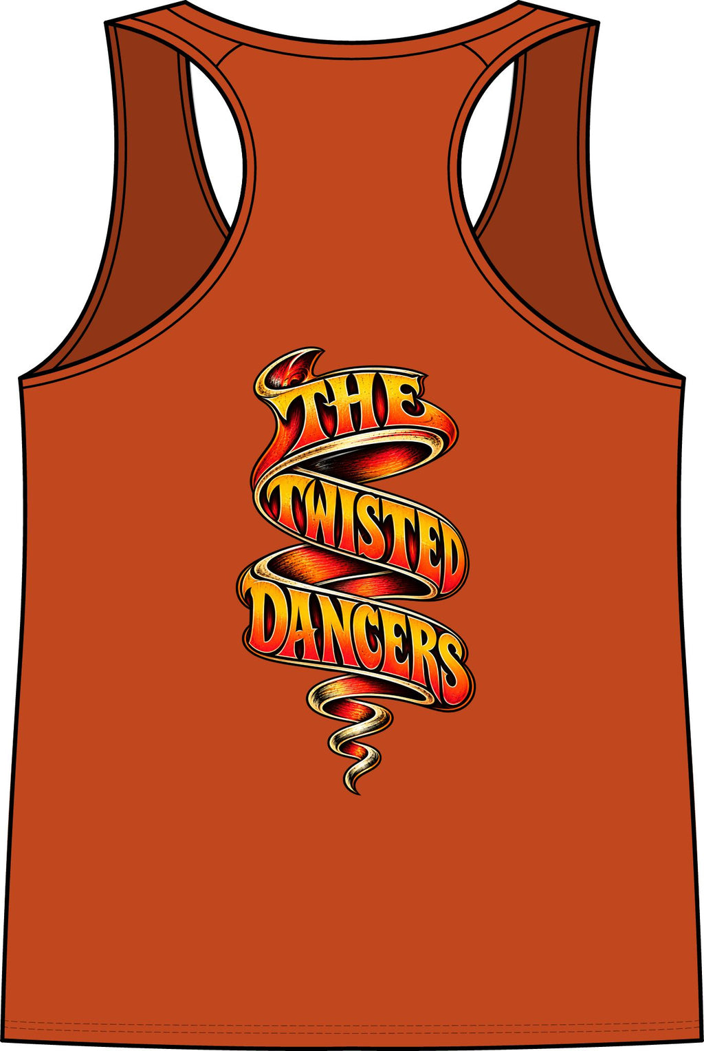 Twisted Round Racing Logo Tank Top — Women's Racerback Logo Tank