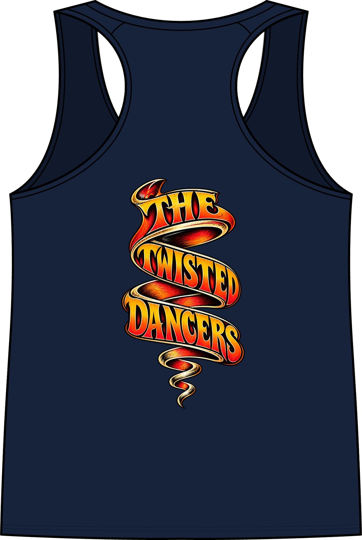 Twisted Round Racing Logo Tank Top — Women's Racerback Logo Tank