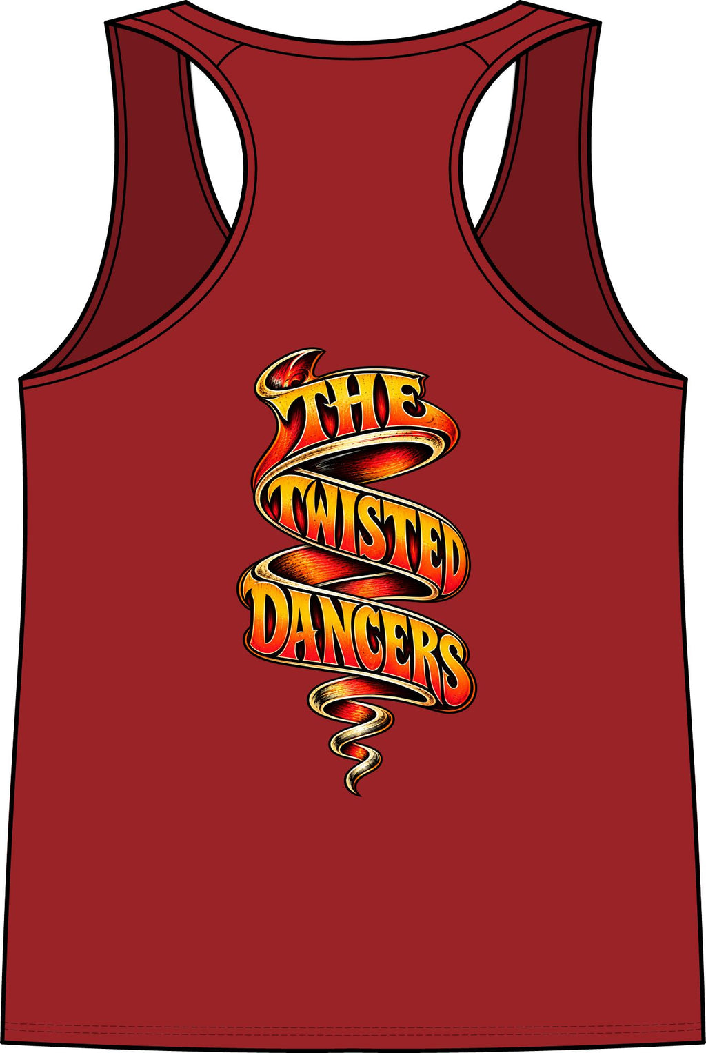 Twisted Round Racing Logo Tank Top — Women's Racerback Logo Tank