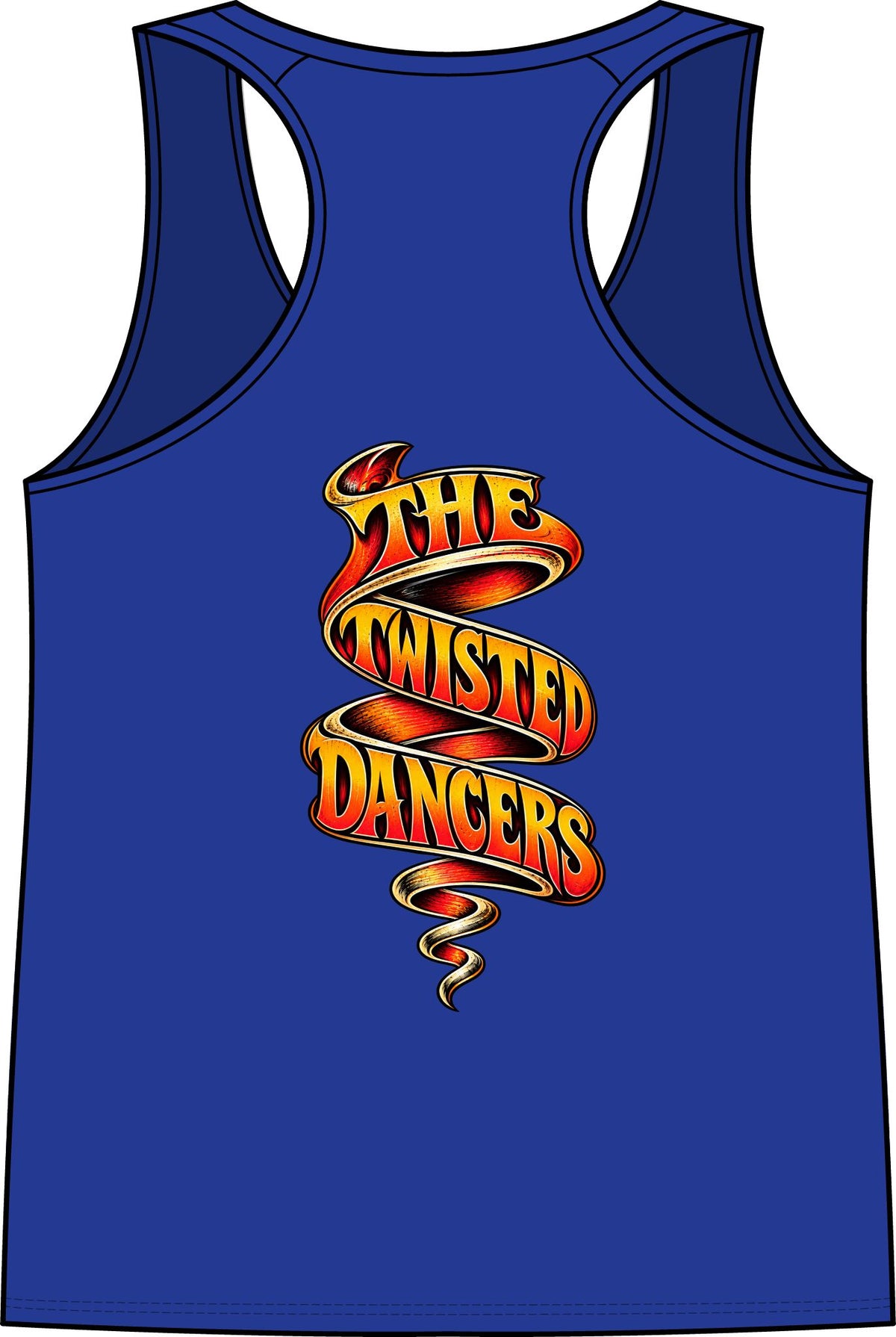Twisted Round Racing Logo Tank Top — Women's Racerback Logo Tank