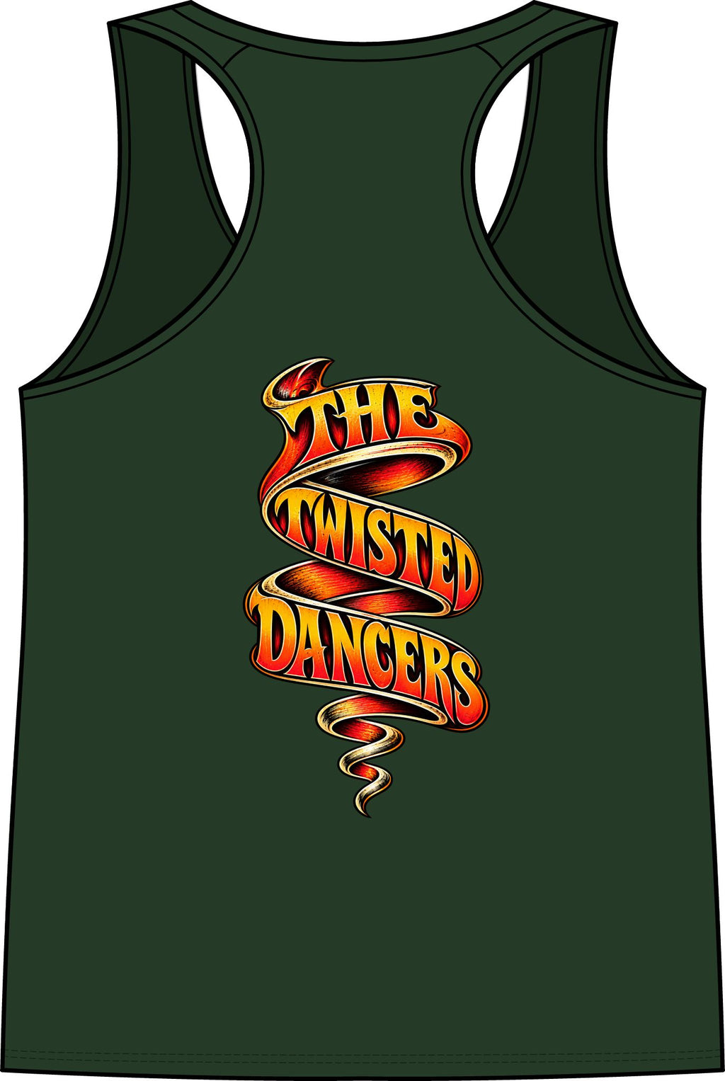 Twisted Round Racing Logo Tank Top — Women's Racerback Logo Tank