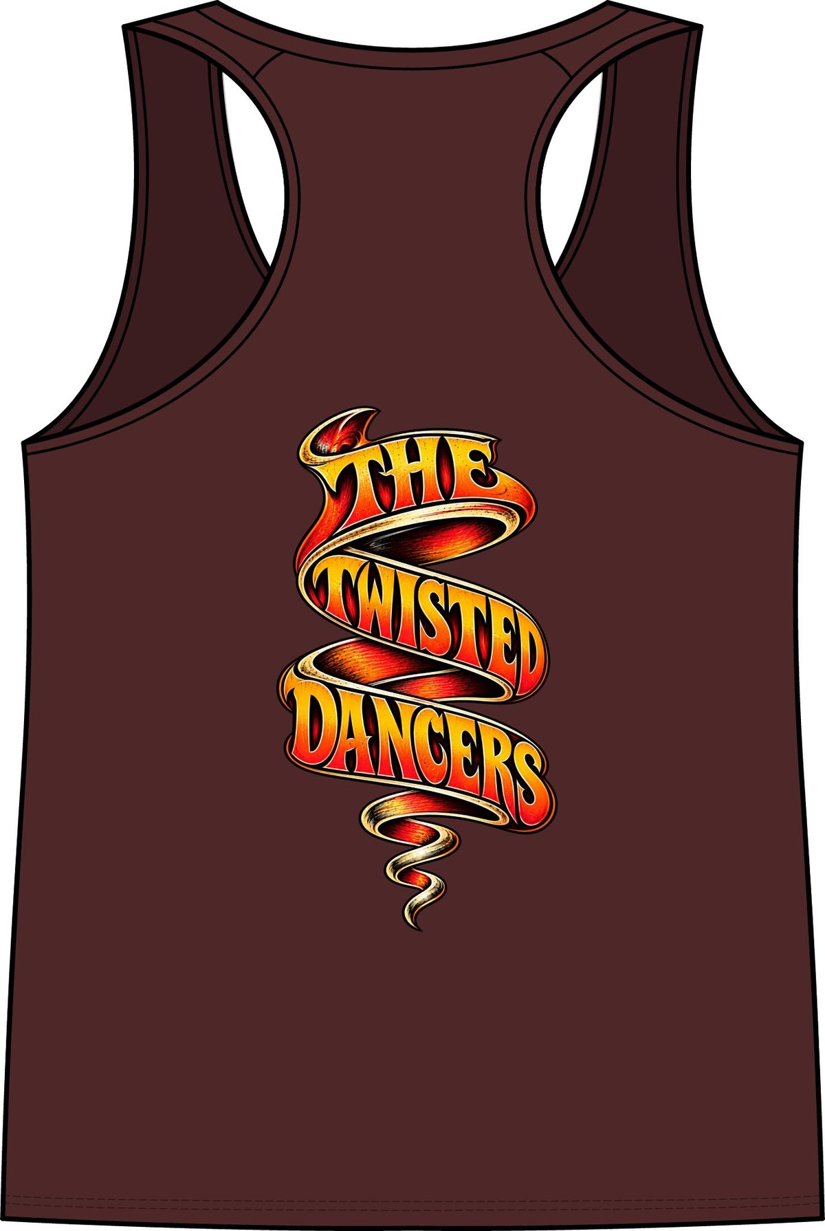 Twisted Round Racing Logo Tank Top — Women's Racerback Logo Tank
