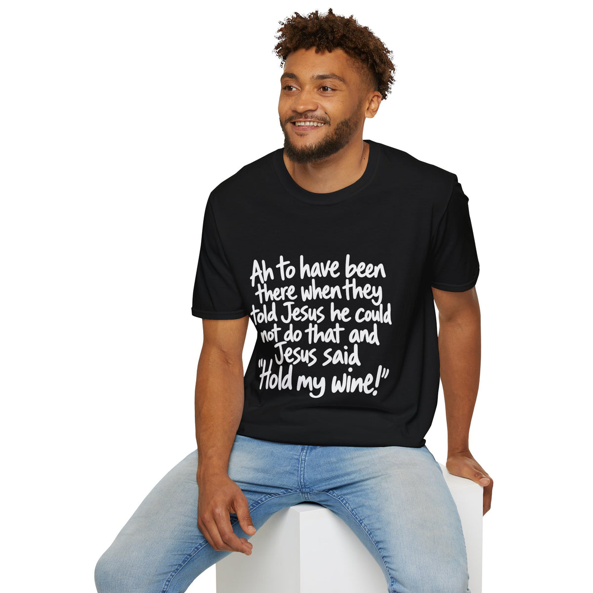 Christian Humor T-Shirt — "Hold My Wine" Funny Faith Tee