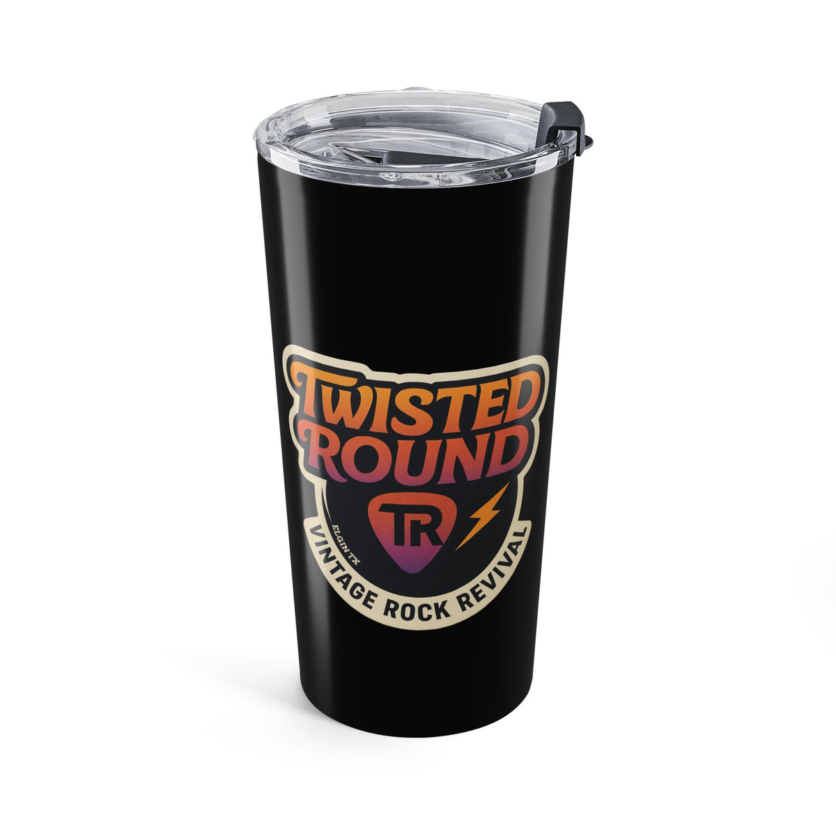 Retro Flame Skull logo Tumbler 20oz | Vintage Rockabilly Motorcycle