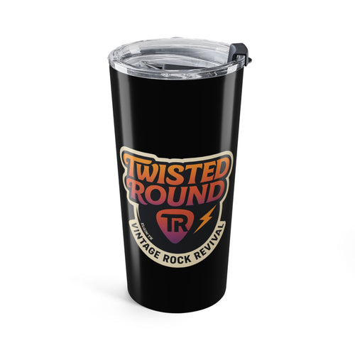 Retro Flame Skull logo Tumbler 20oz | Vintage Rockabilly Motorcycle