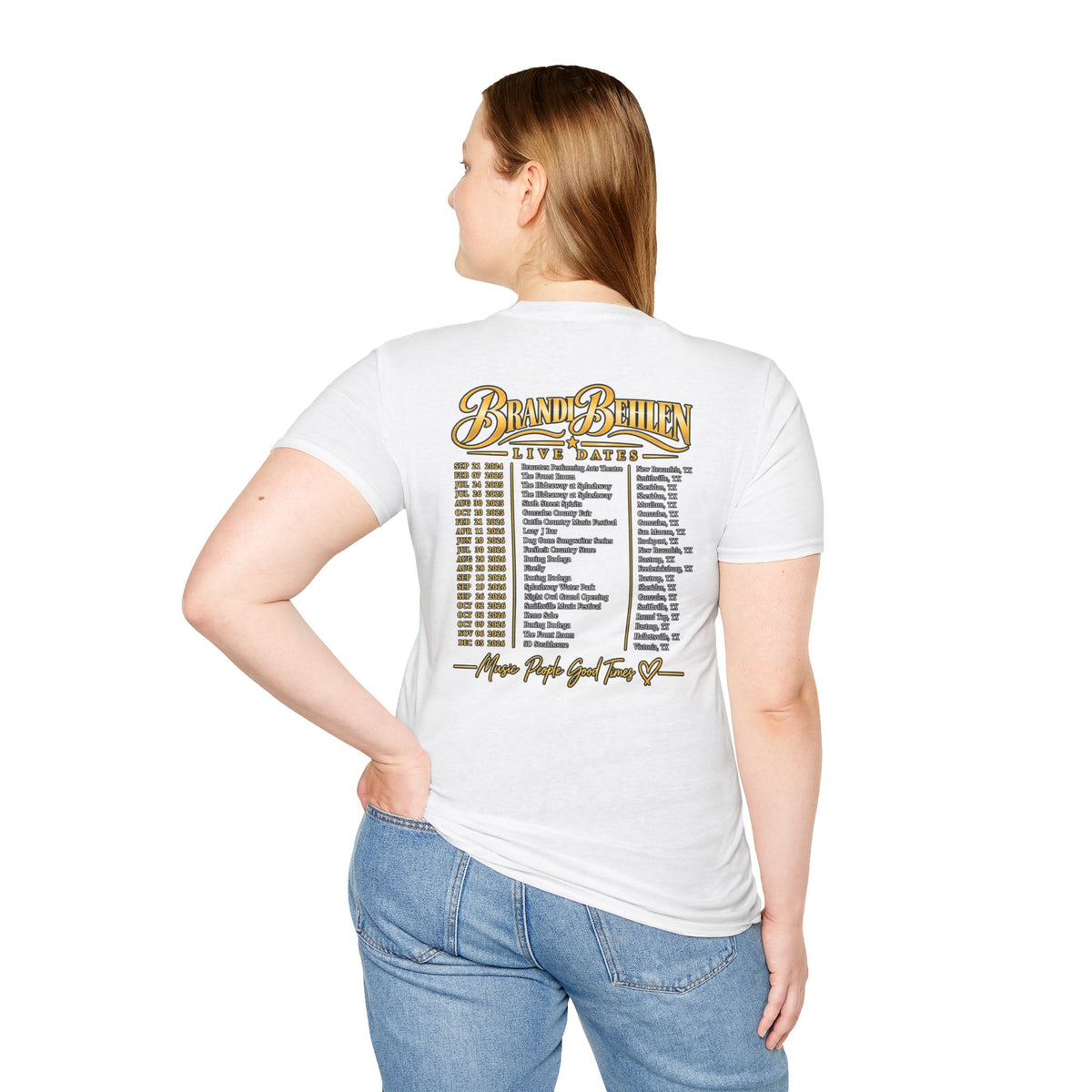 Brandi Carlile Tour T-Shirt — 'Live Dates' Band Tee with Back Tour List