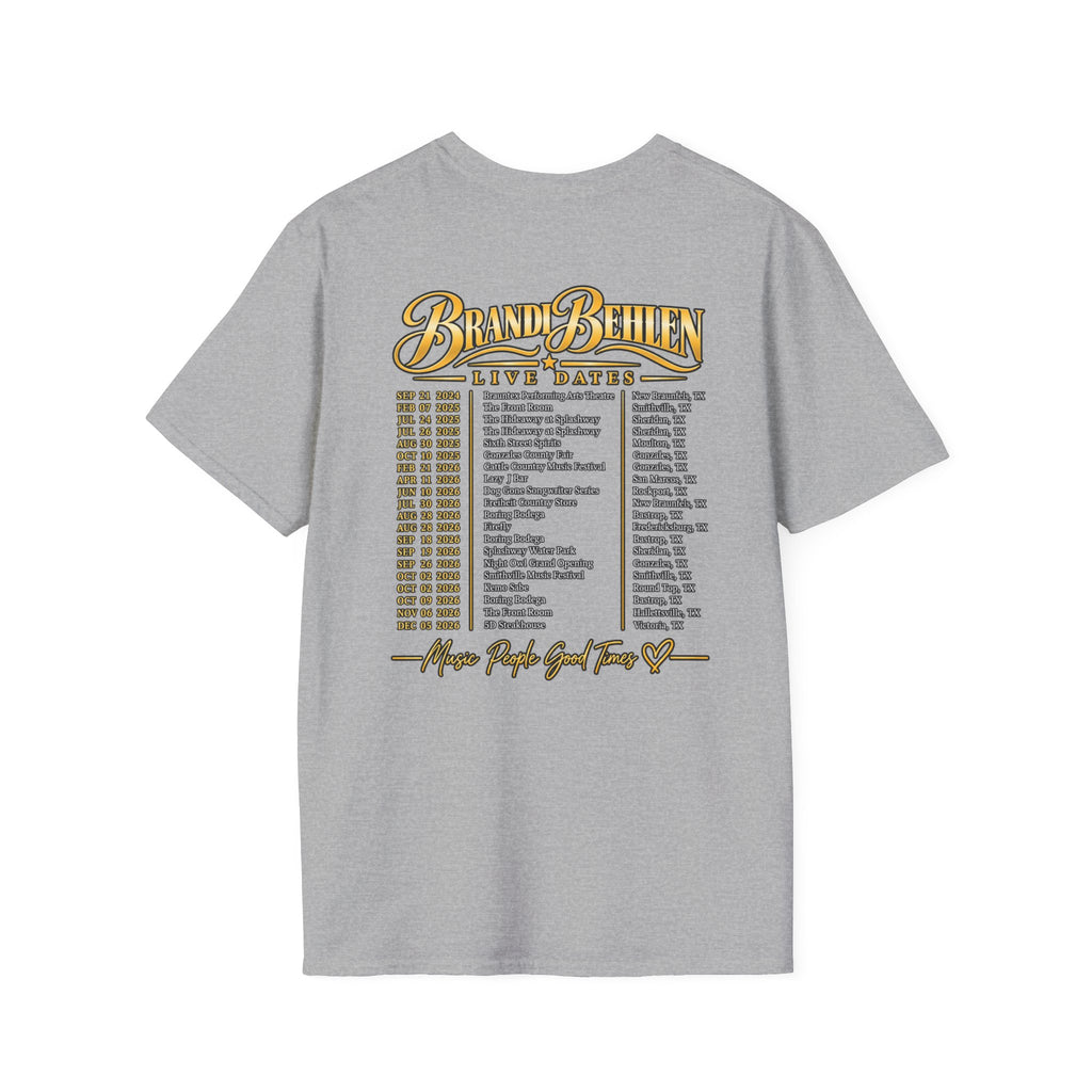 Brandi Carlile Tour T-Shirt — 'Live Dates' Band Tee with Back Tour List