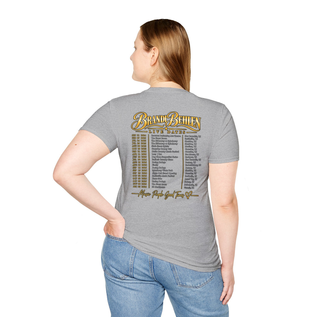 Brandi Carlile Tour T-Shirt — 'Live Dates' Band Tee with Back Tour List