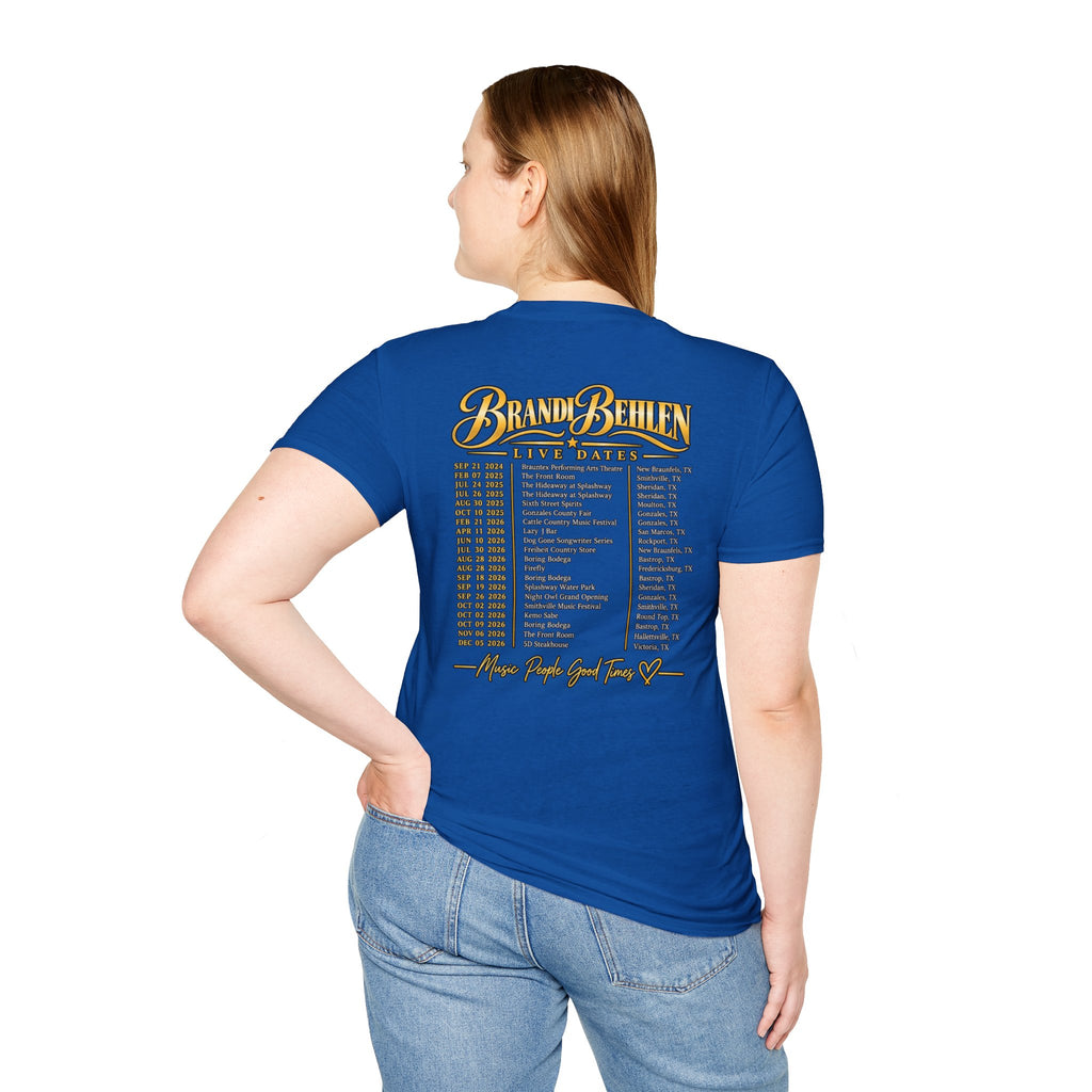 Brandi Carlile Tour T-Shirt — 'Live Dates' Band Tee with Back Tour List