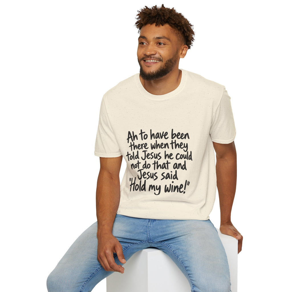 Christian Humor T-Shirt — "Hold My Wine" Funny Faith Tee