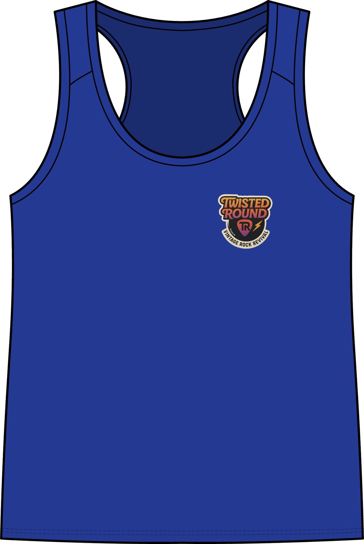 Twisted Round Racing Logo Tank Top — Women's Racerback Logo Tank