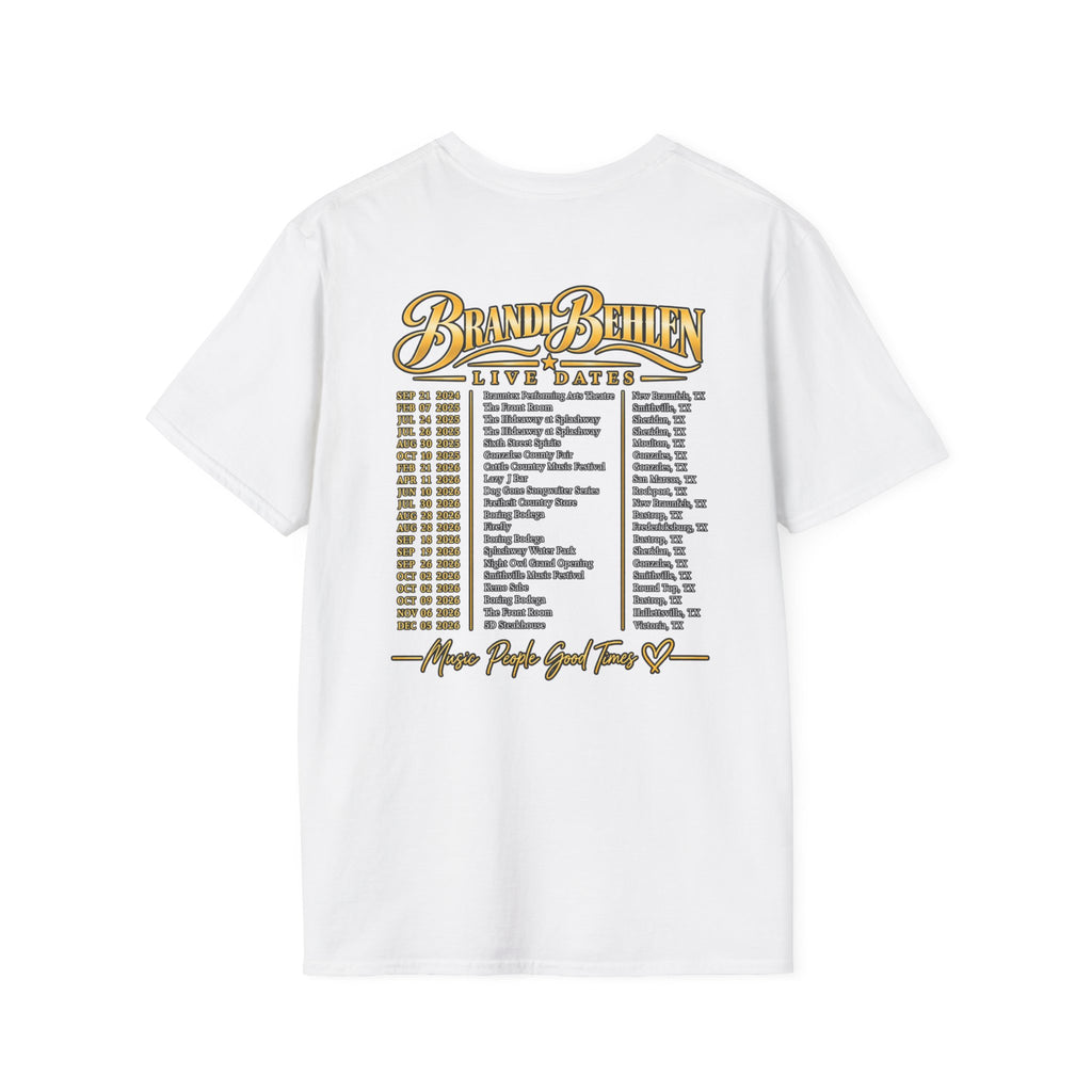 Brandi Carlile Tour T-Shirt — 'Live Dates' Band Tee with Back Tour List