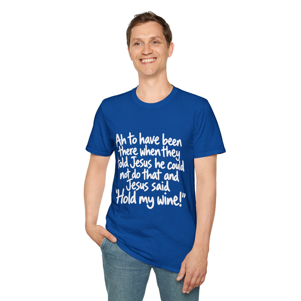 Christian Humor T-Shirt — "Hold My Wine" Funny Faith Tee