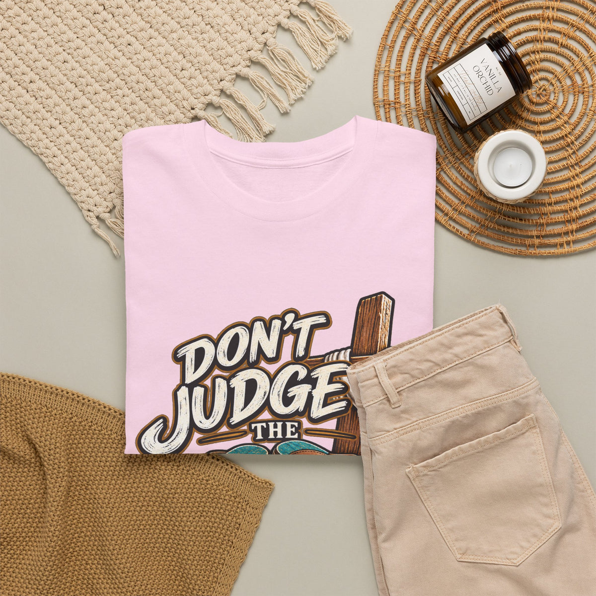 Christian Flip-Flop T-Shirt — "Don't Judge the Flip-Flops" Faith Graphic Tee